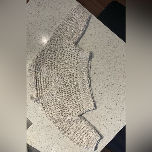 Brunello Cucinelli V neck Sequined knit Crop Top - Picture 7 of 14